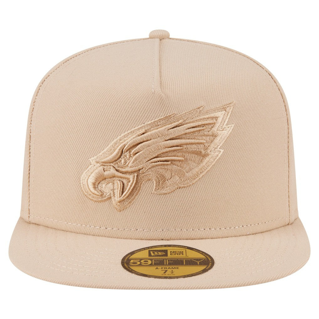 Philadelphia Eagles New Era Color Pack A-Frame 59FIFTY Fitted Hat Light Beige - NFL