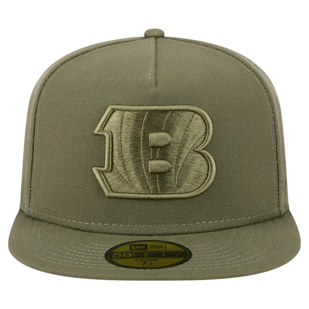 Cincinnati Bengals New Era Color Pack A-Frame 59FIFTY Fitted Hat Olive - NFL