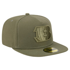 Cincinnati Bengals New Era Color Pack A-Frame 59FIFTY Fitted Hat Olive - NFL