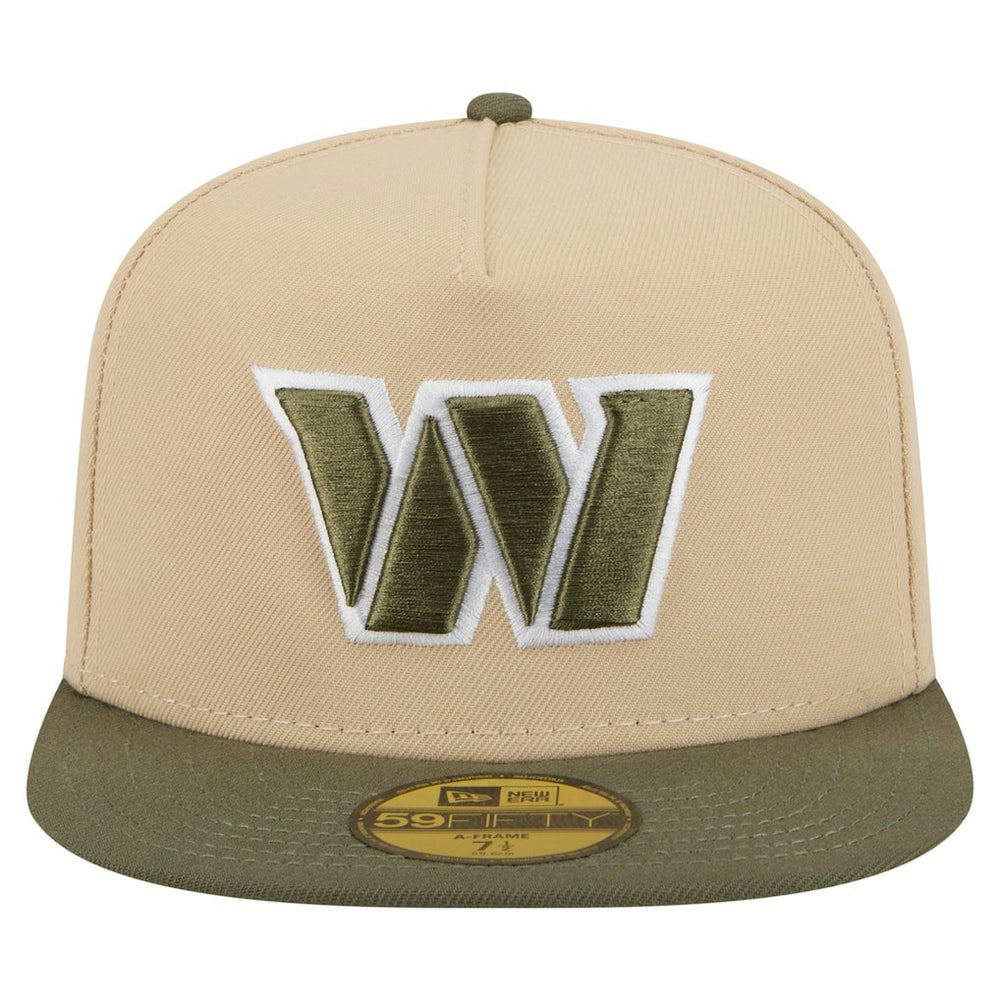 Washington Commanders New Era Color Pack A-Frame 59FIFTY Fitted Hat Beige/Olive - NFL