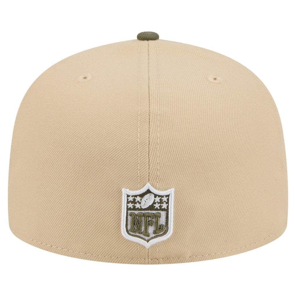 Kansas City Chiefs New Era Color Pack A-Frame 59FIFTY Fitted Hat Light Beige/Olive - NFL