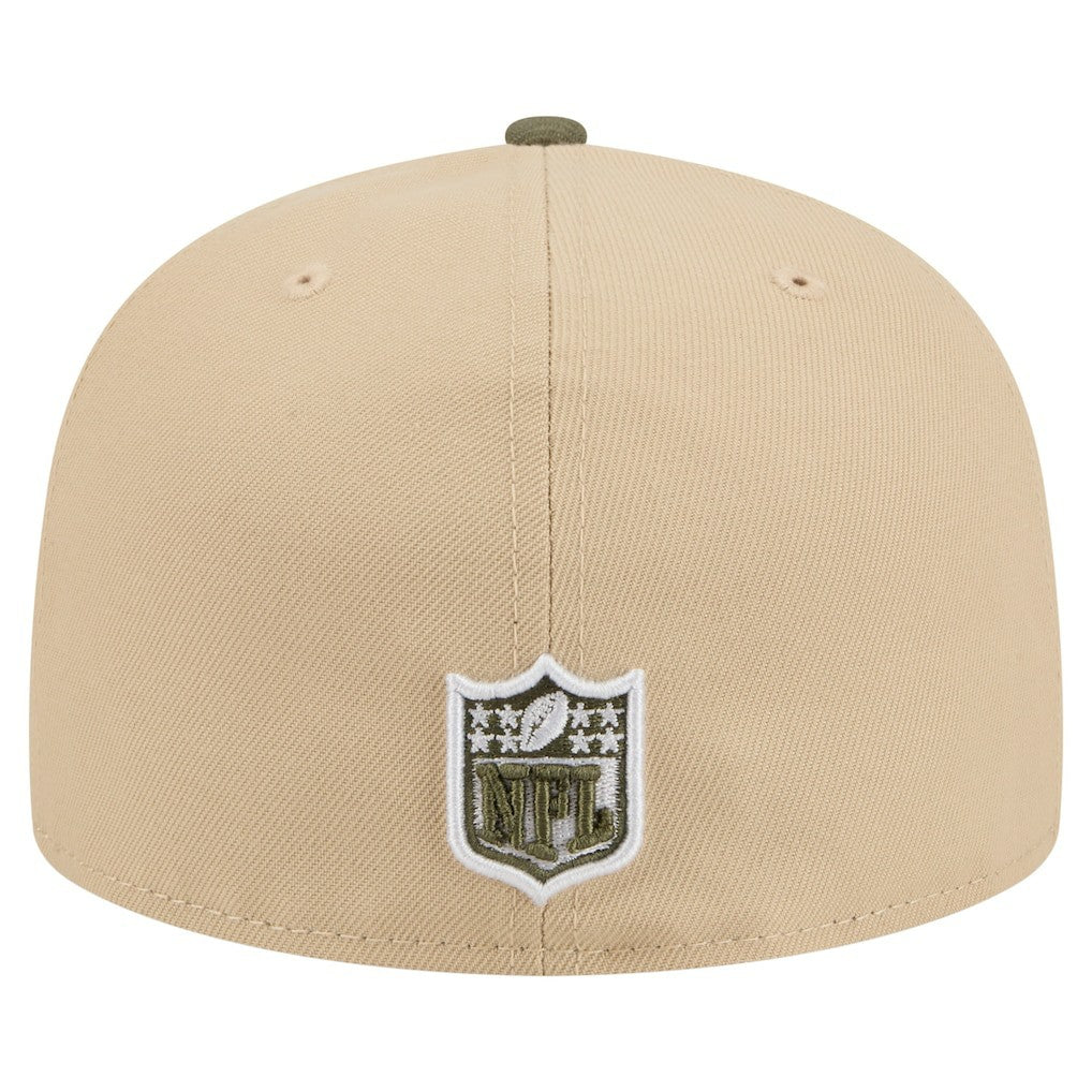 Minnesota Vikings New Era Color Pack A-Frame 59FIFTY Fitted Hat Light Beige/Olive - NFL