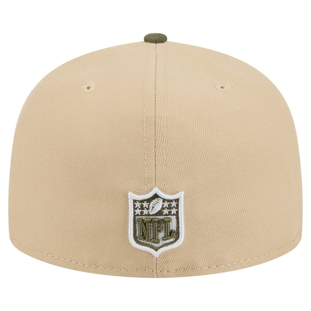 Detroit Lions New Era Color Pack A-Frame 59FIFTY Fitted Hat Beige/Olive - NFL