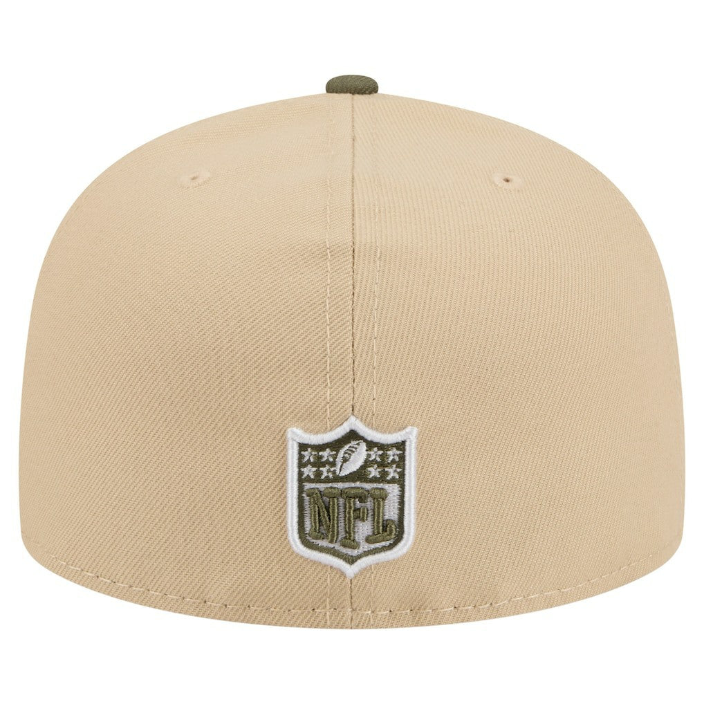 Cleveland Browns New Era Color Pack A-Frame 59FIFTY Fitted Hat Beige/Olive - NFL