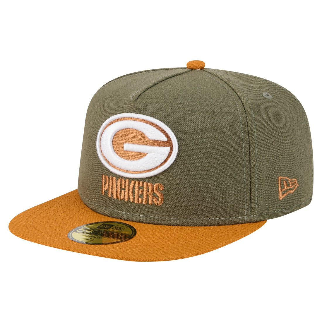 Green Bay Packers New Era Color Pack A-Frame 59FIFTY Fitted Hat Olive/Brown - NFL