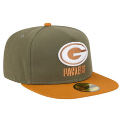 Green Bay Packers New Era Color Pack A-Frame 59FIFTY Fitted Hat Olive/Brown - NFL