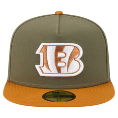 Cincinnati Bengals New Era Color Pack A-Frame 59FIFTY Fitted Hat Olive/Brown - NFL