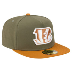 Cincinnati Bengals New Era Color Pack A-Frame 59FIFTY Fitted Hat Olive/Brown - NFL