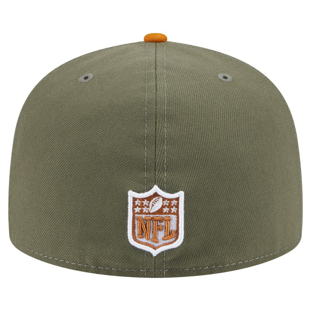 Detroit Lions New Era Color Pack A-Frame 59FIFTY Fitted Hat Olive/Brown - NFL