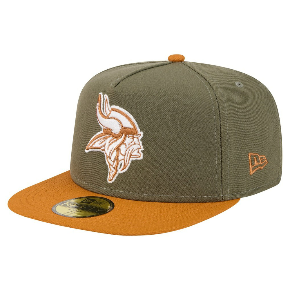 Minnesota Vikings New Era Color Pack A-Frame 59FIFTY Fitted Hat Olive/Brown - NFL