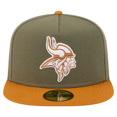 Minnesota Vikings New Era Color Pack A-Frame 59FIFTY Fitted Hat Olive/Brown - NFL