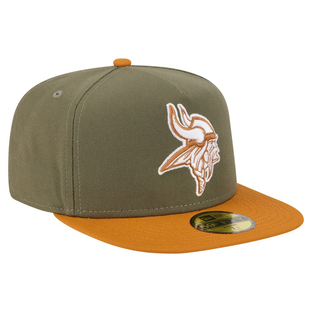 Minnesota Vikings New Era Color Pack A-Frame 59FIFTY Fitted Hat Olive/Brown - NFL
