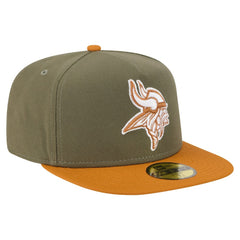 Minnesota Vikings New Era Color Pack A-Frame 59FIFTY Fitted Hat Olive/Brown - NFL