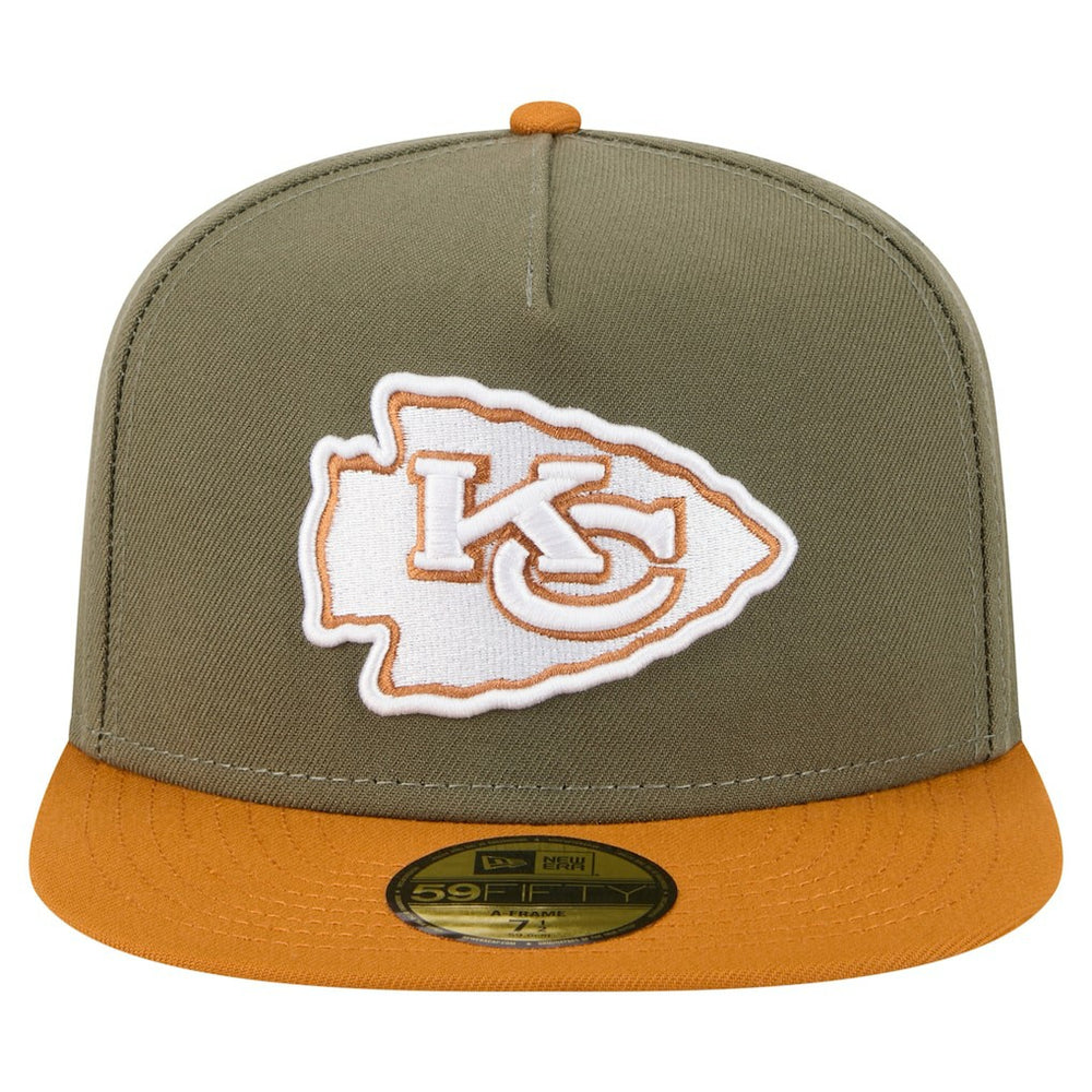 Kansas City Chiefs New Era Color Pack A-Frame 59FIFTY Fitted Hat Olive/Brown - NFL