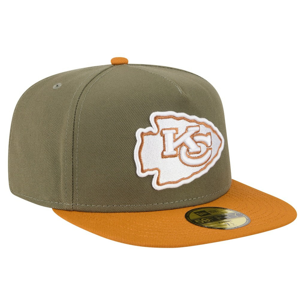 Kansas City Chiefs New Era Color Pack A-Frame 59FIFTY Fitted Hat Olive/Brown - NFL
