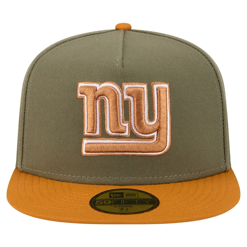 New York Giants New Era Color Pack A-Frame 59FIFTY Fitted Hat Olive/Brown - NFL