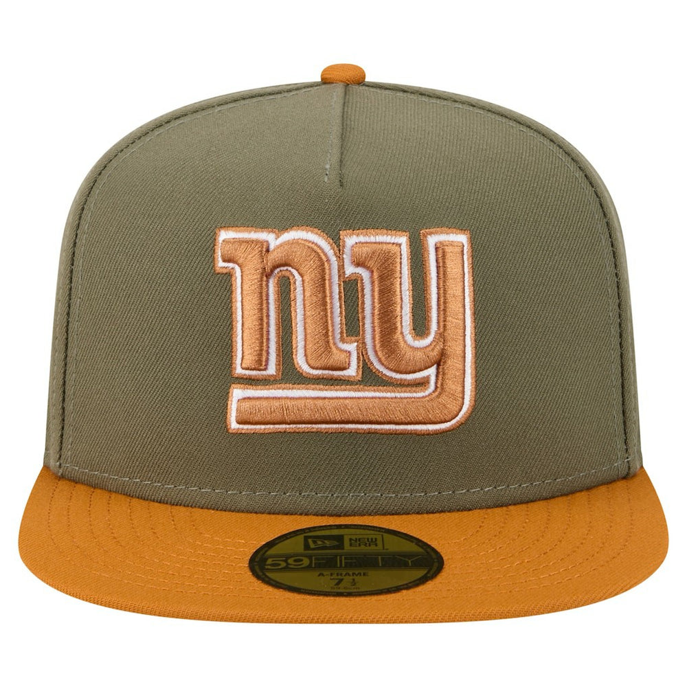 New York Giants New Era Color Pack A-Frame 59FIFTY Fitted Hat Olive/Brown - NFL