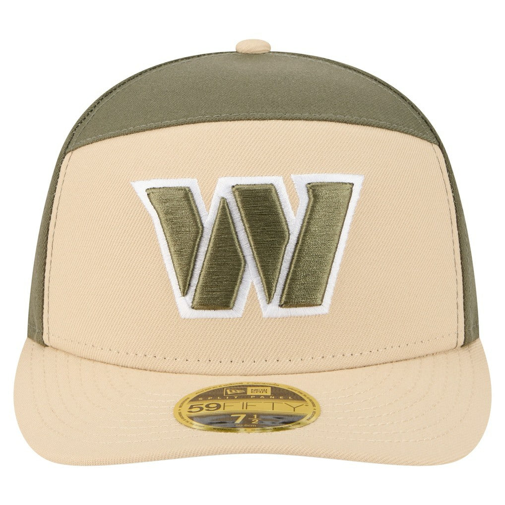 Washington Commanders New Era Two-Tone Color Pack Split Panel 59FIFTY Fitted Hat Light Beige/Olive - NFL