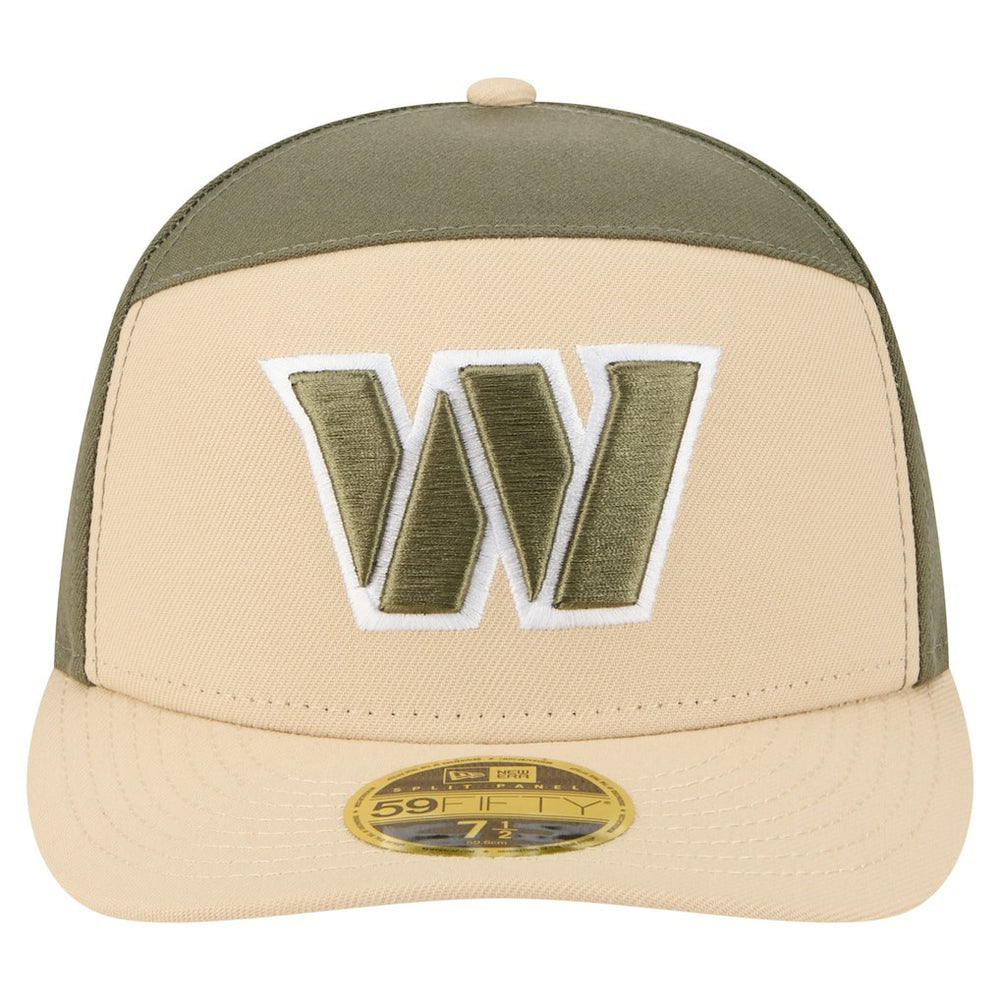 Washington Commanders New Era Two-Tone Color Pack Split Panel 59FIFTY Fitted Hat Light Beige/Olive - NFL