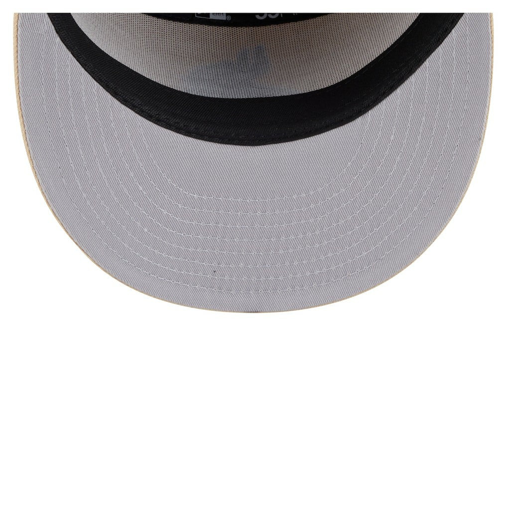 Minnesota Vikings New Era Two-Tone Color Pack Split Panel 59FIFTY Fitted Hat Light Beige/Olive - NFL