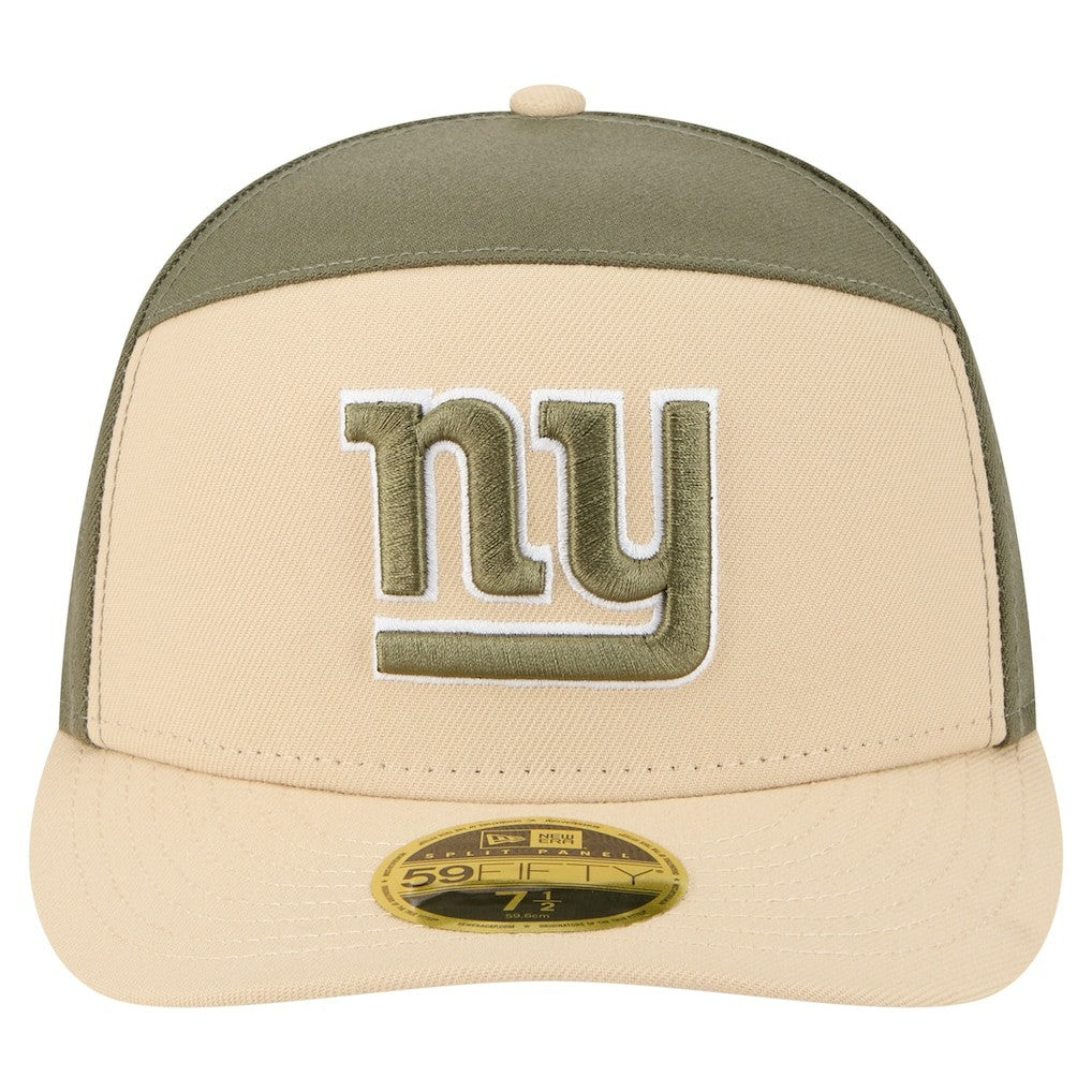 New York Giants New Era Two-Tone Color Pack Split Panel 59FIFTY Fitted Hat Light Beige/Olive - NFL