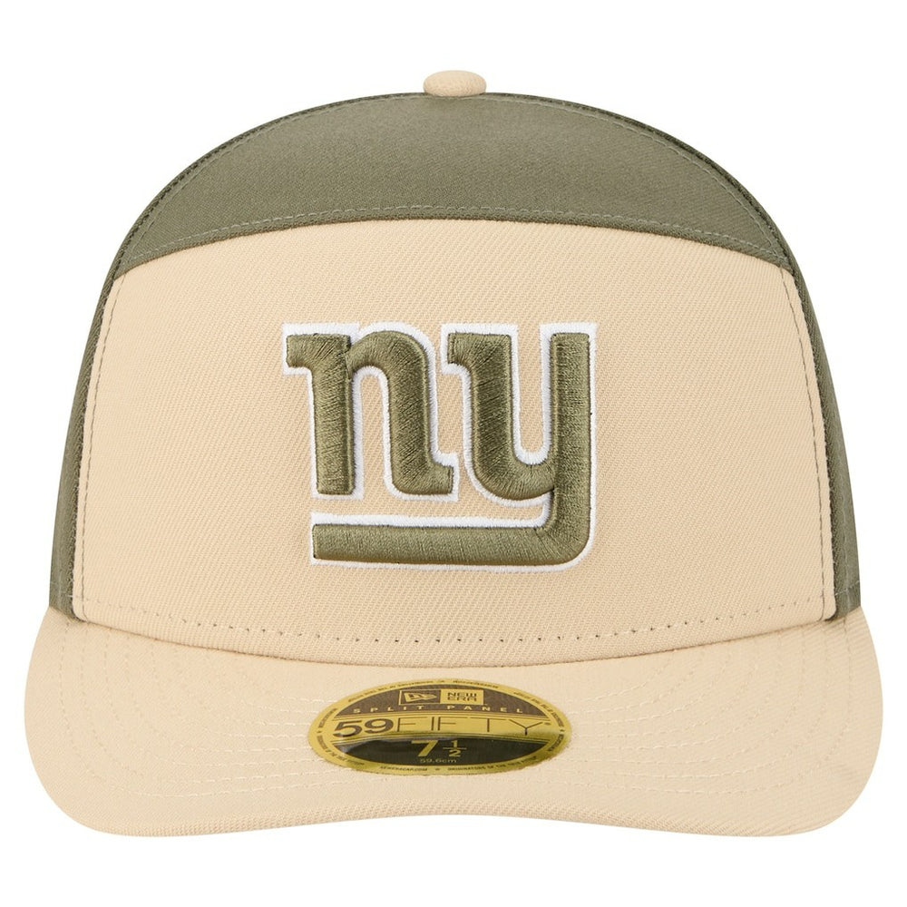 New York Giants New Era Two-Tone Color Pack Split Panel 59FIFTY Fitted Hat Light Beige/Olive - NFL