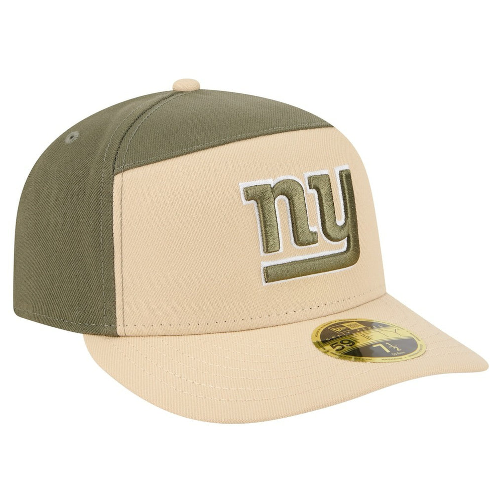 New York Giants New Era Two-Tone Color Pack Split Panel 59FIFTY Fitted Hat Light Beige/Olive - NFL