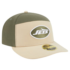 New York Jets New Era Two-Tone Color Pack Split Panel 59FIFTY Fitted Hat Light Beige/Olive - NFL