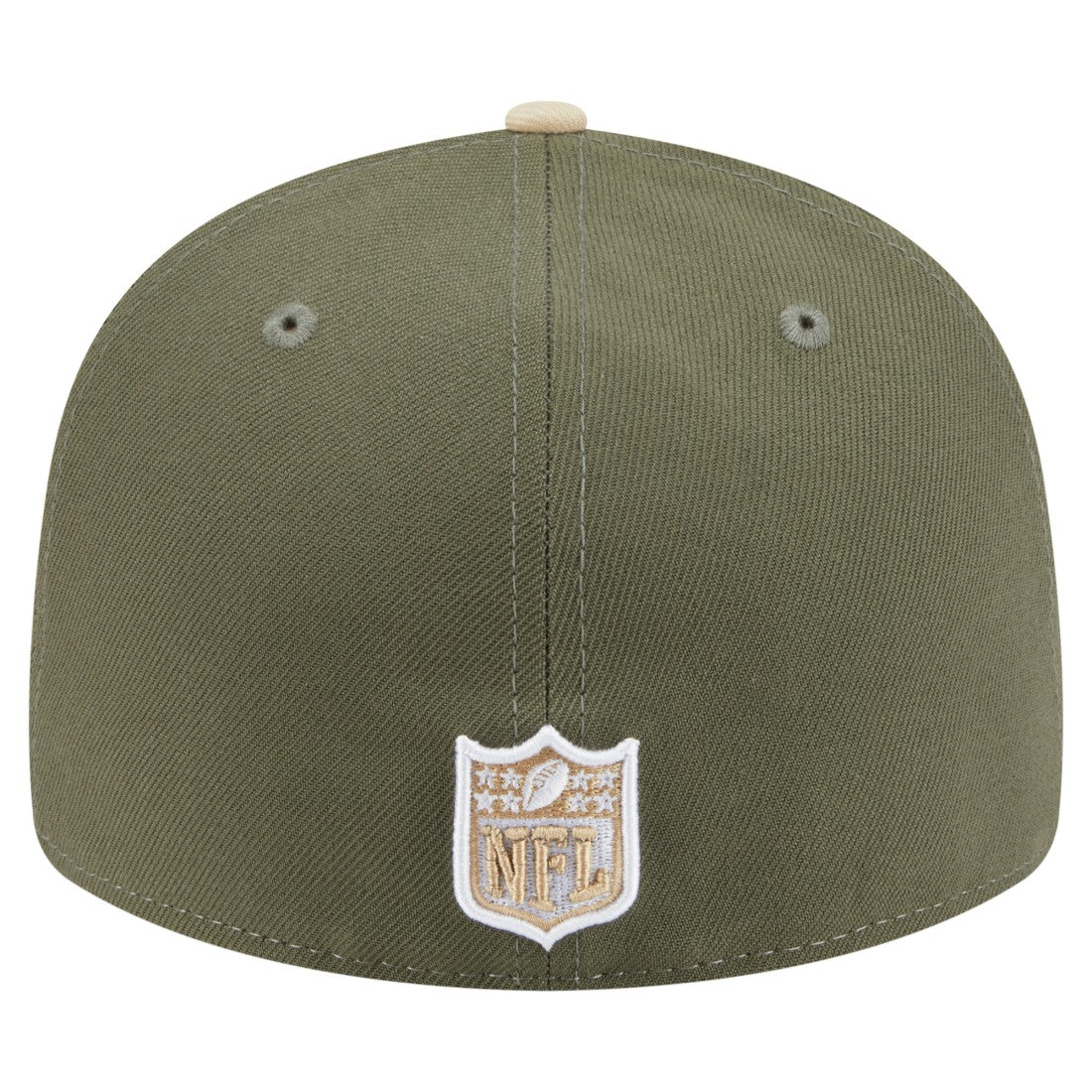 New York Jets New Era Two-Tone Color Pack Split Panel 59FIFTY Fitted Hat Light Beige/Olive - NFL