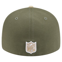 New York Jets New Era Two-Tone Color Pack Split Panel 59FIFTY Fitted Hat Light Beige/Olive - NFL