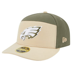Philadelphia Eagles New Era Two-Tone Color Pack Split Panel 59FIFTY Fitted Hat Light Beige/Olive - NFL