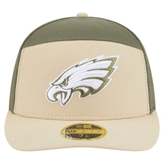 Philadelphia Eagles New Era Two-Tone Color Pack Split Panel 59FIFTY Fitted Hat Light Beige/Olive - NFL