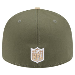 Philadelphia Eagles New Era Two-Tone Color Pack Split Panel 59FIFTY Fitted Hat Light Beige/Olive - NFL