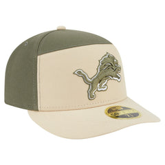 Detroit Lions New Era Two-Tone Color Pack Split Panel 59FIFTY Fitted Hat Light Beige/Olive - NFL