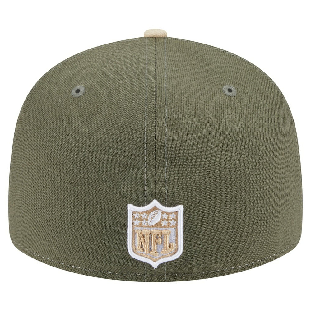 Detroit Lions New Era Two-Tone Color Pack Split Panel 59FIFTY Fitted Hat Light Beige/Olive - NFL