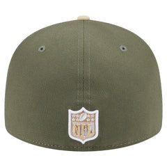 Detroit Lions New Era Two-Tone Color Pack Split Panel 59FIFTY Fitted Hat Light Beige/Olive - NFL