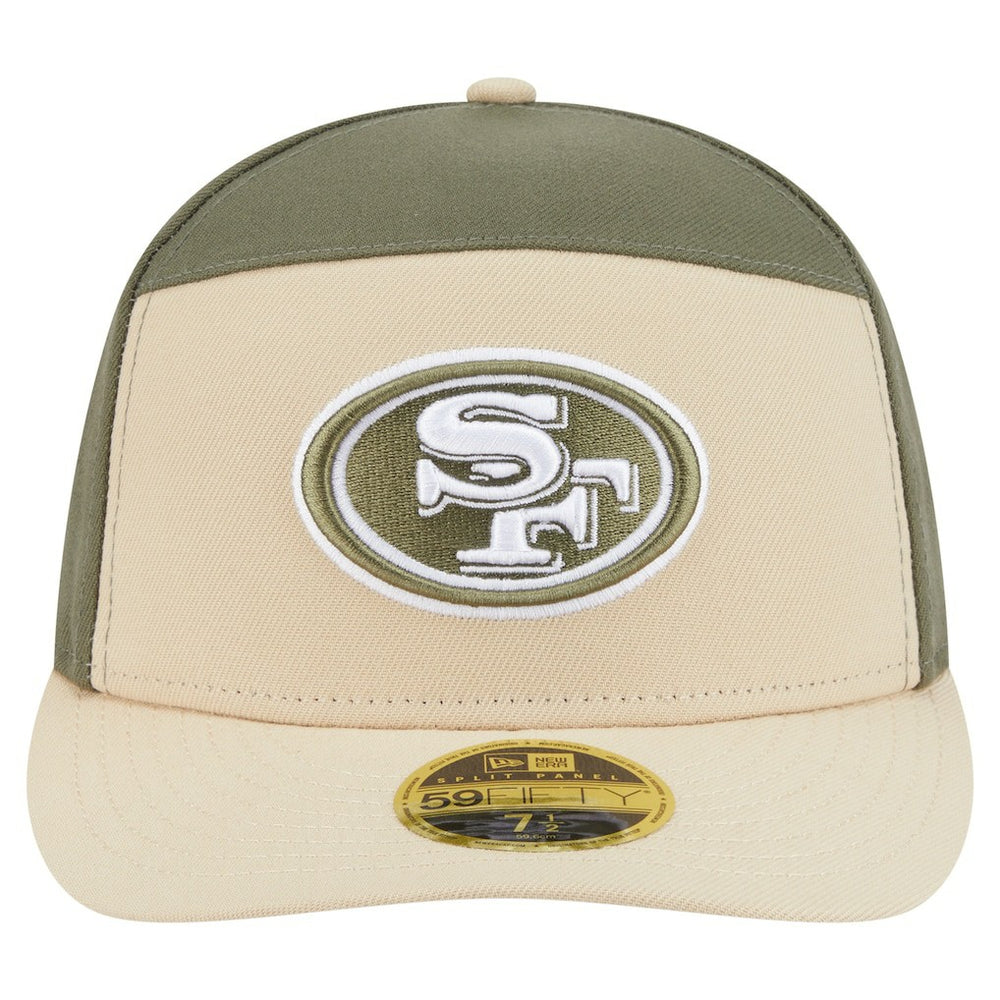 San Francisco 49ers New Era Two-Tone Color Pack Split Panel 59FIFTY Fitted Hat Light Beige/Olive - NFL