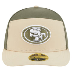 San Francisco 49ers New Era Two-Tone Color Pack Split Panel 59FIFTY Fitted Hat Light Beige/Olive - NFL