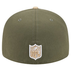 Baltimore Ravens New Era Color Pack Split Panel 59FIFTY Fitted Hat Light Beige/Olive - NFL