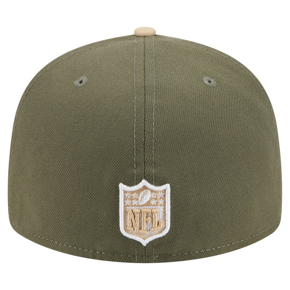 Atlanta Falcons New Era Color Pack Split Panel 59FIFTY Fitted Hat Light Beige/Olive - NFL