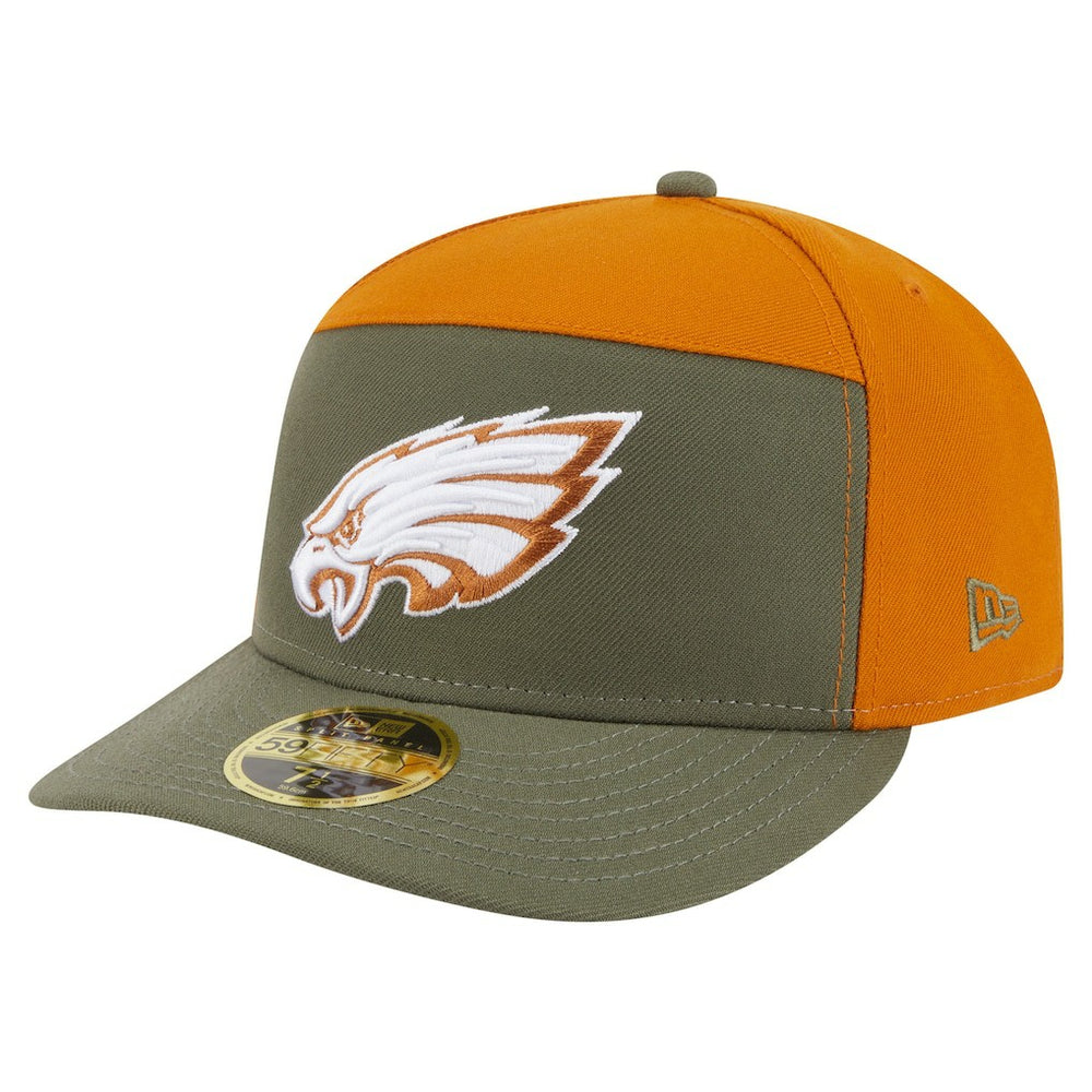 Philadelphia Eagles New Era Two-Tone Color Pack Split Panel 59FIFTY Fitted Hat Olive/Brown - NFL