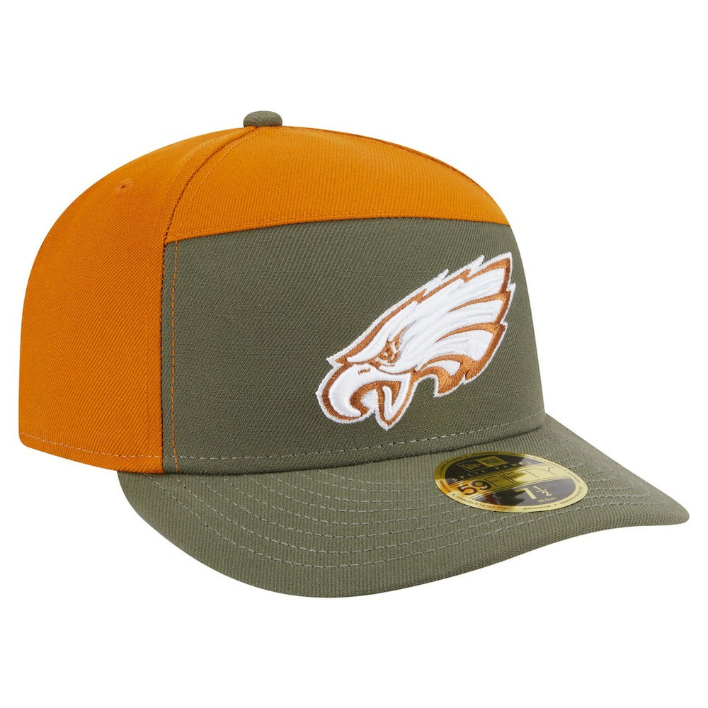 Philadelphia Eagles New Era Two-Tone Color Pack Split Panel 59FIFTY Fitted Hat Olive/Brown - NFL