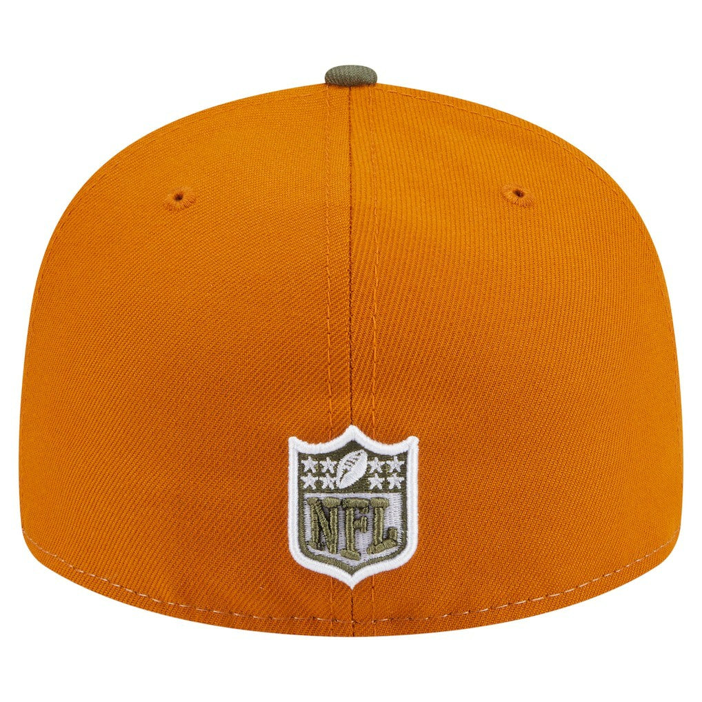 Philadelphia Eagles New Era Two-Tone Color Pack Split Panel 59FIFTY Fitted Hat Olive/Brown - NFL