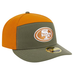 San Francisco 49ers New Era Two-Tone Color Pack Split Panel 59FIFTY Fitted Hat Olive/Brown - NFL