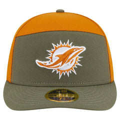 Miami Dolphins New Era Two-Tone Color Pack Split Panel 59FIFTY Fitted Hat Olive/Brown - NFL