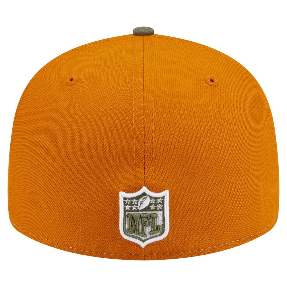 Miami Dolphins New Era Two-Tone Color Pack Split Panel 59FIFTY Fitted Hat Olive/Brown - NFL