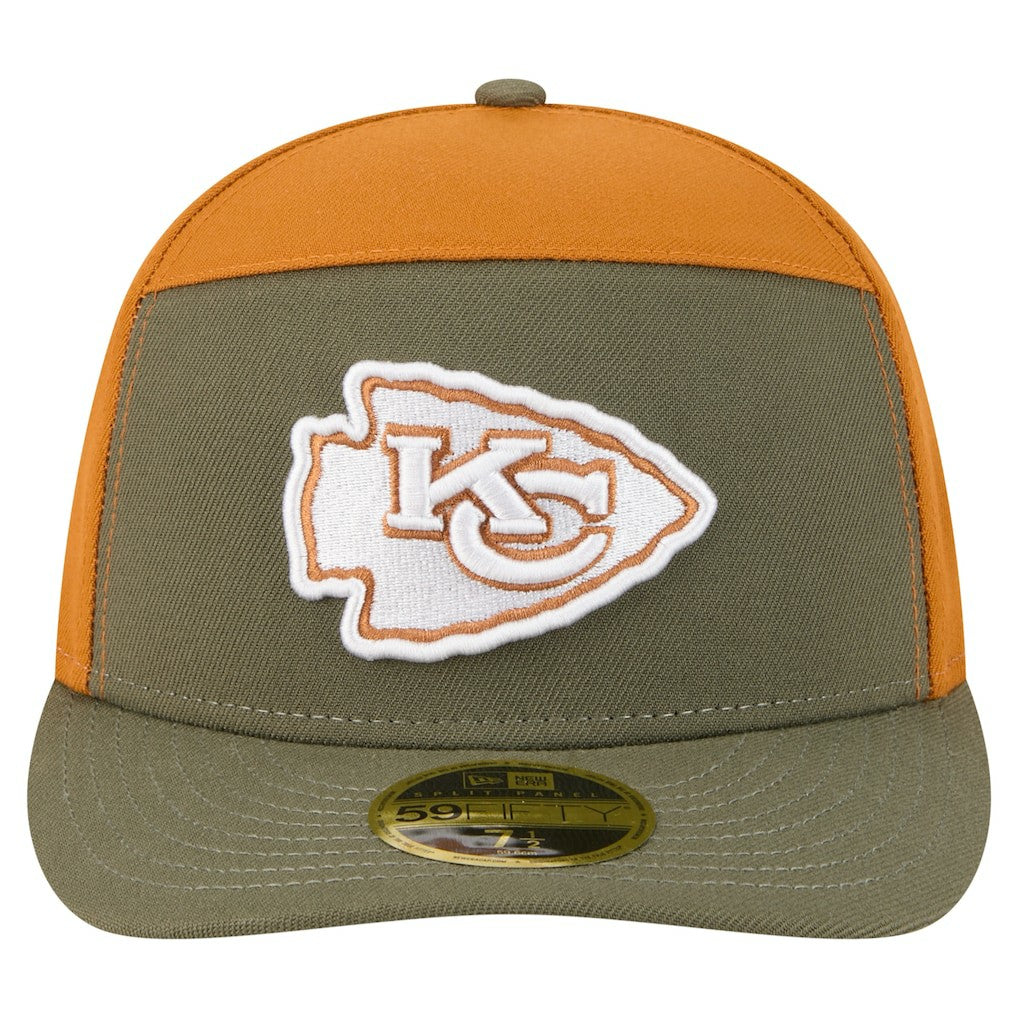 Kansas City Chiefs New Era Two-Tone Color Pack Split Panel 59FIFTY Fitted Hat Olive/Brown - NFL