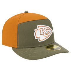 Kansas City Chiefs New Era Two-Tone Color Pack Split Panel 59FIFTY Fitted Hat Olive/Brown - NFL