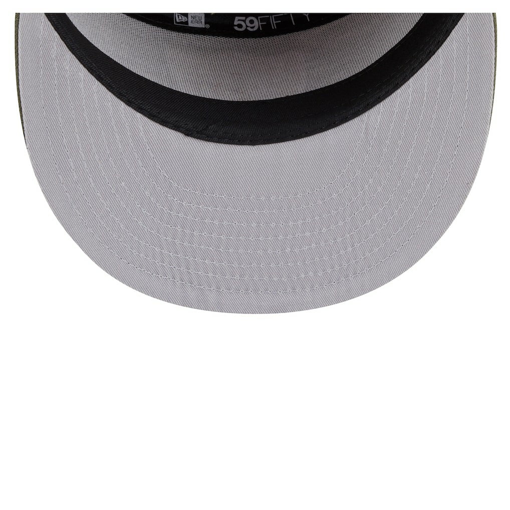 Las Vegas Raiders New Era Two-Tone Color Pack Split Panel 59FIFTY Fitted Hat Olive/Brown - NFL