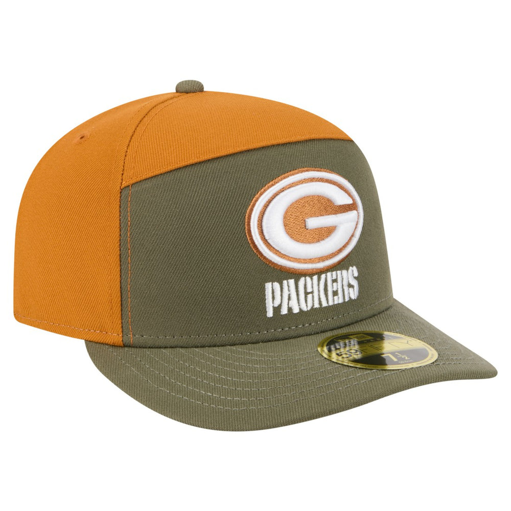 Green Bay Packers New Era Two-Tone Color Pack Split Panel 59FIFTY Fitted Hat Olive/Brown - NFL